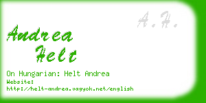 andrea helt business card